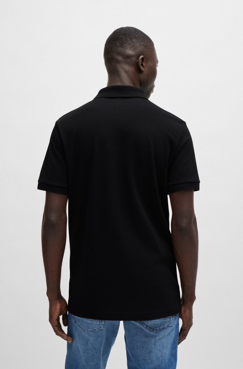 Hugo Boss Polo Slim Fit De Algodón Elástico Con Parche De Logo