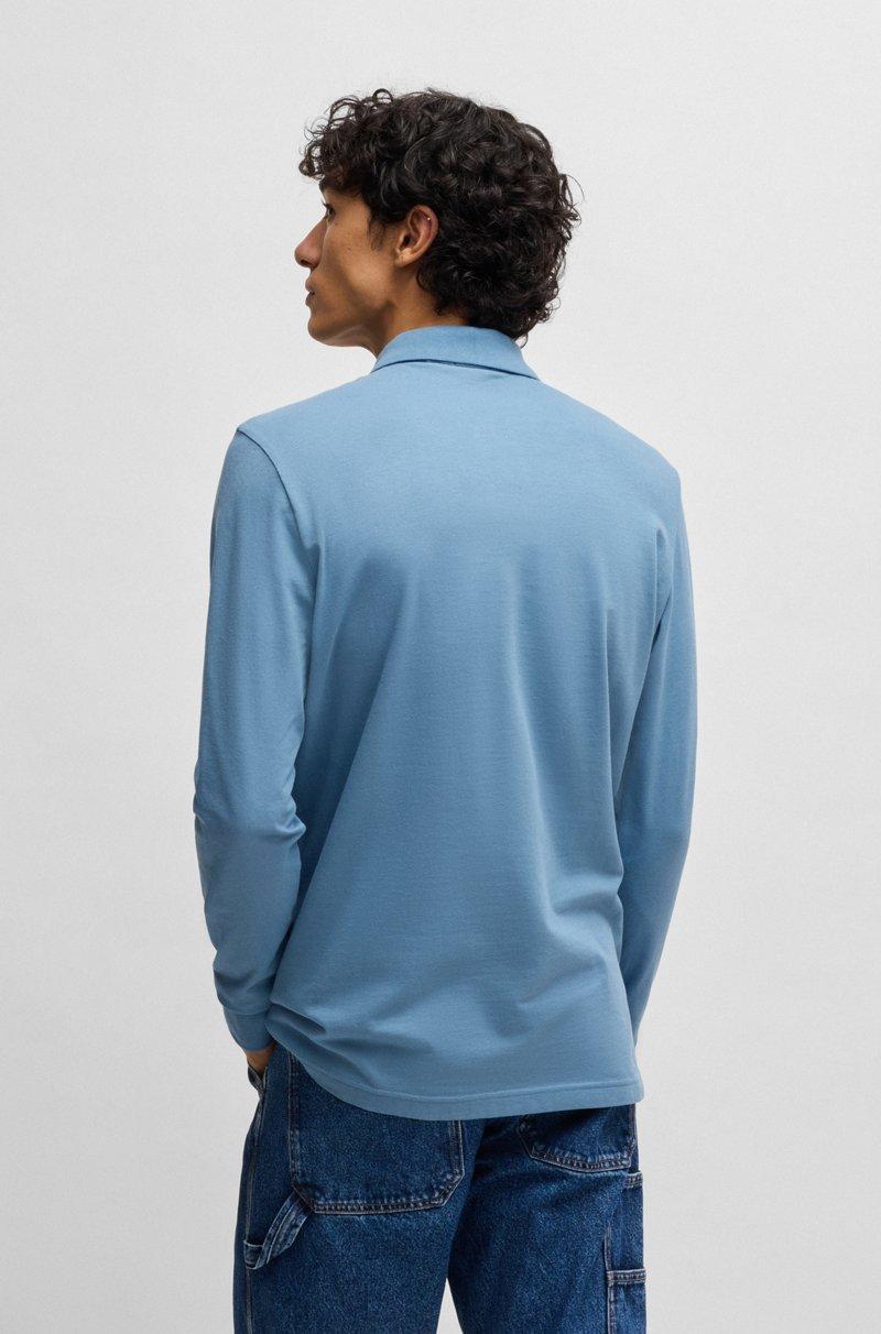 Hugo Boss Polo Slim Fit De Algodón Elástico Con Parche De Logo