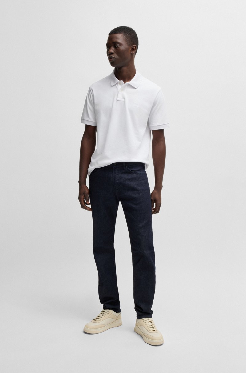 Hugo Boss Polo Slim Fit De Algodón Elástico Con Parche De Logo