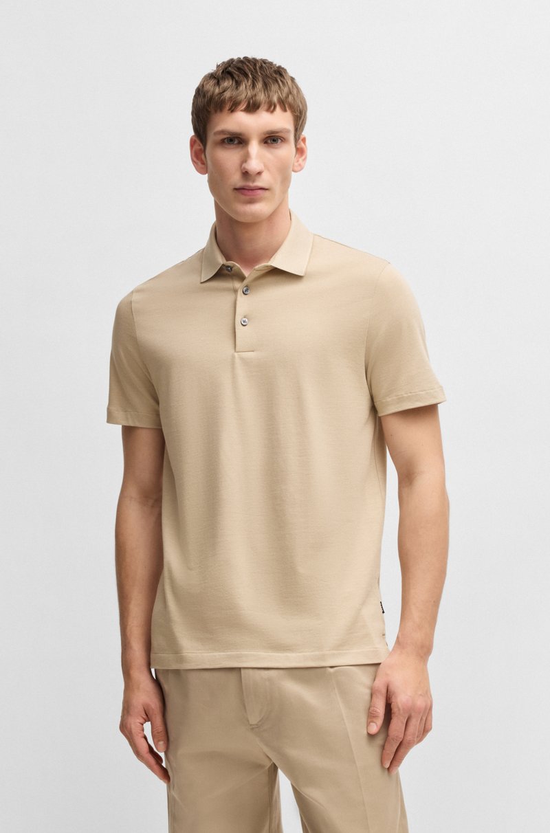 Hugo Boss Polo Slim Fit De Algodón Estructurado Con Cuello En Contraste