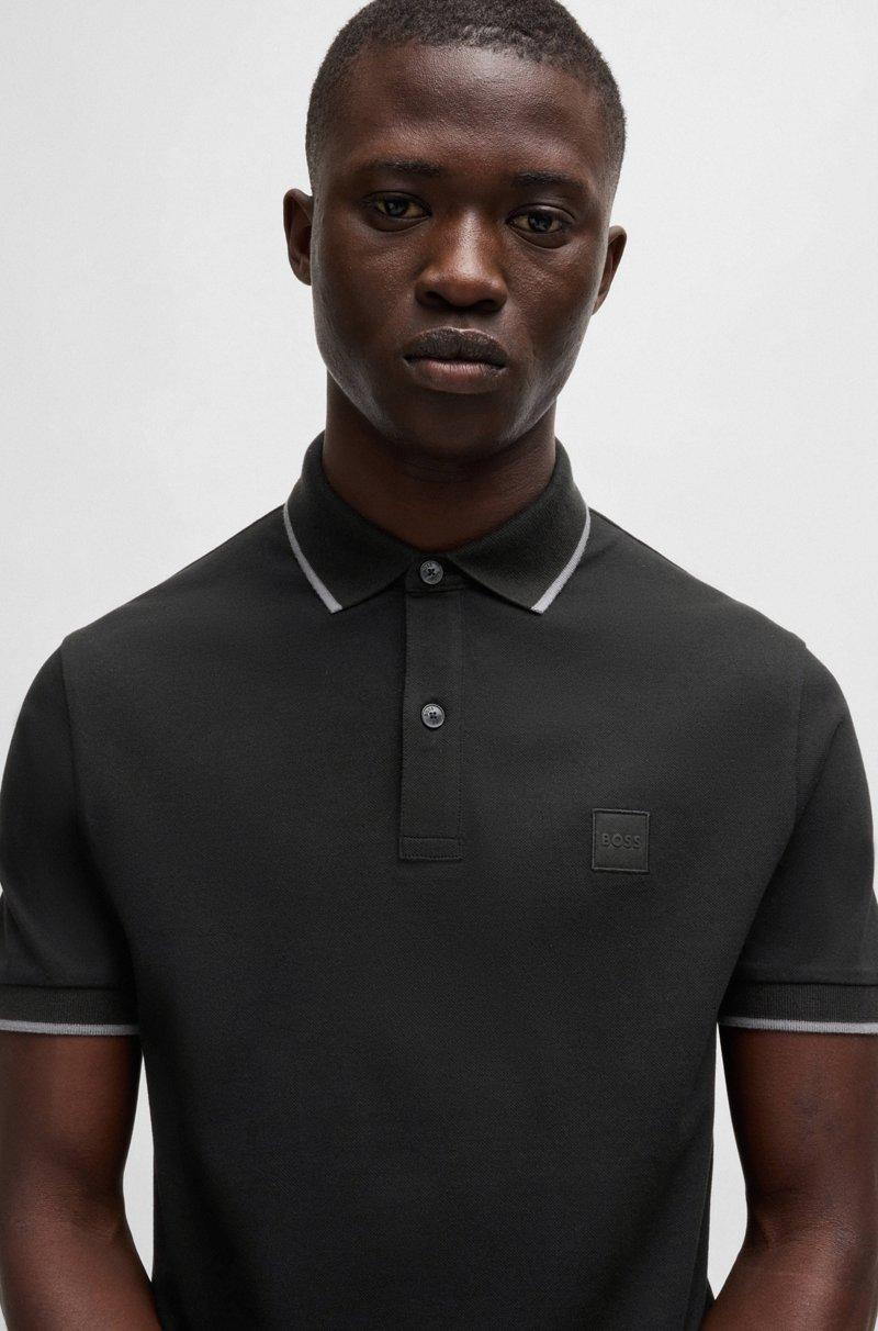 Hugo Boss Polo Slim Fit De Piqué De Algodón Elástico