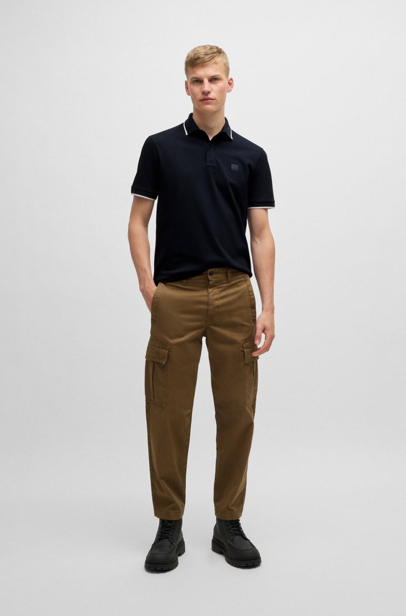 Hugo Boss Polo Slim Fit De Piqué De Algodón Elástico