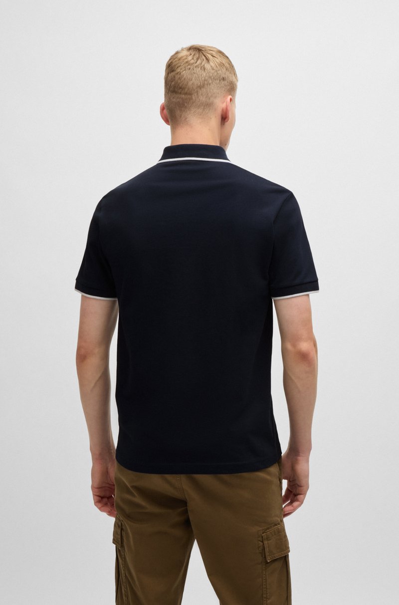 Hugo Boss Polo Slim Fit De Piqué De Algodón Elástico