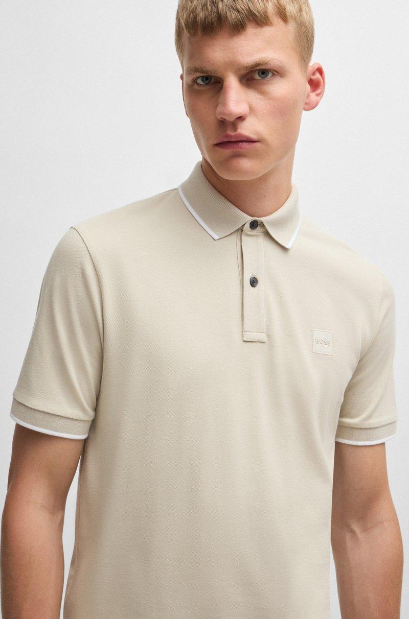 Hugo Boss Polo Slim Fit De Piqué De Algodón Elástico
