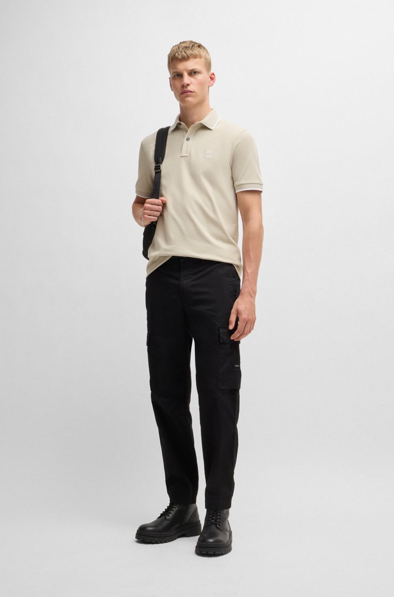 Hugo Boss Polo Slim Fit De Piqué De Algodón Elástico