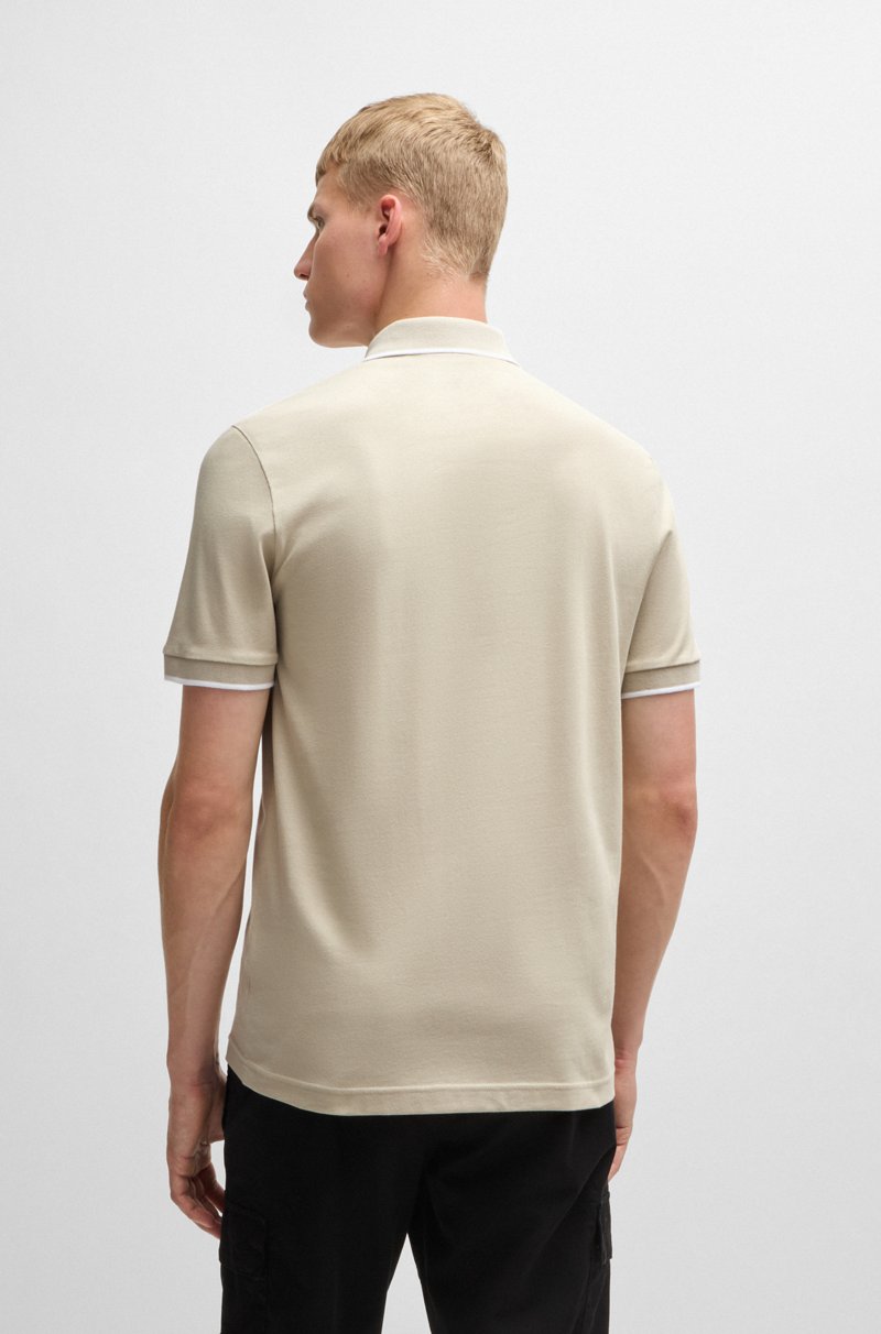Hugo Boss Polo Slim Fit De Piqué De Algodón Elástico
