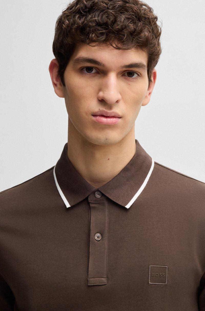 Hugo Boss Polo Slim Fit De Piqué De Algodón Elástico