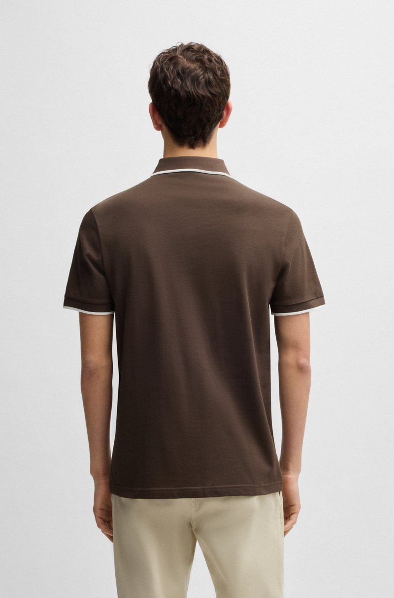 Hugo Boss Polo Slim Fit De Piqué De Algodón Elástico