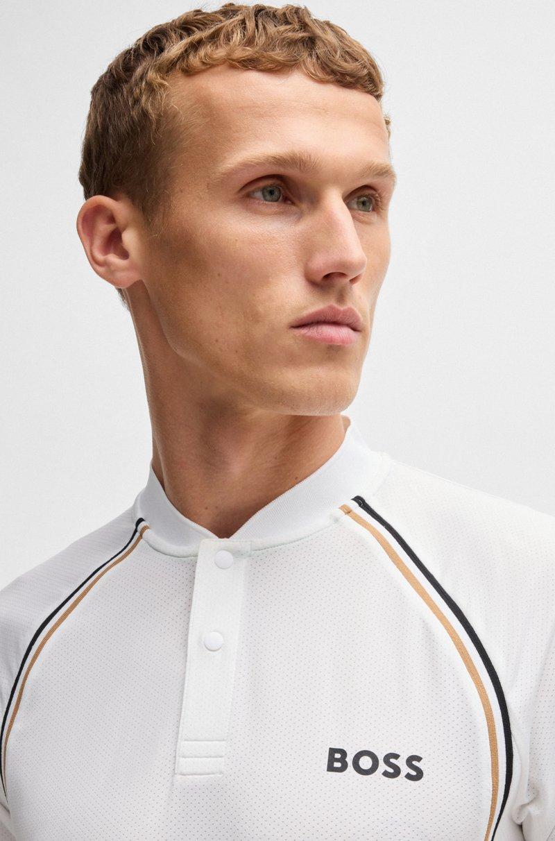 Hugo Boss Polo Slim Fit Deportivo De Malla Superelástica