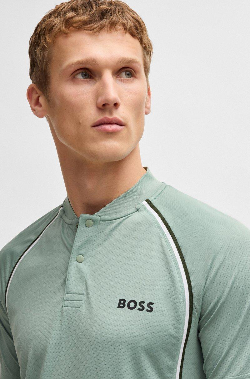 Hugo Boss Polo Slim Fit Deportivo De Malla Superelástica