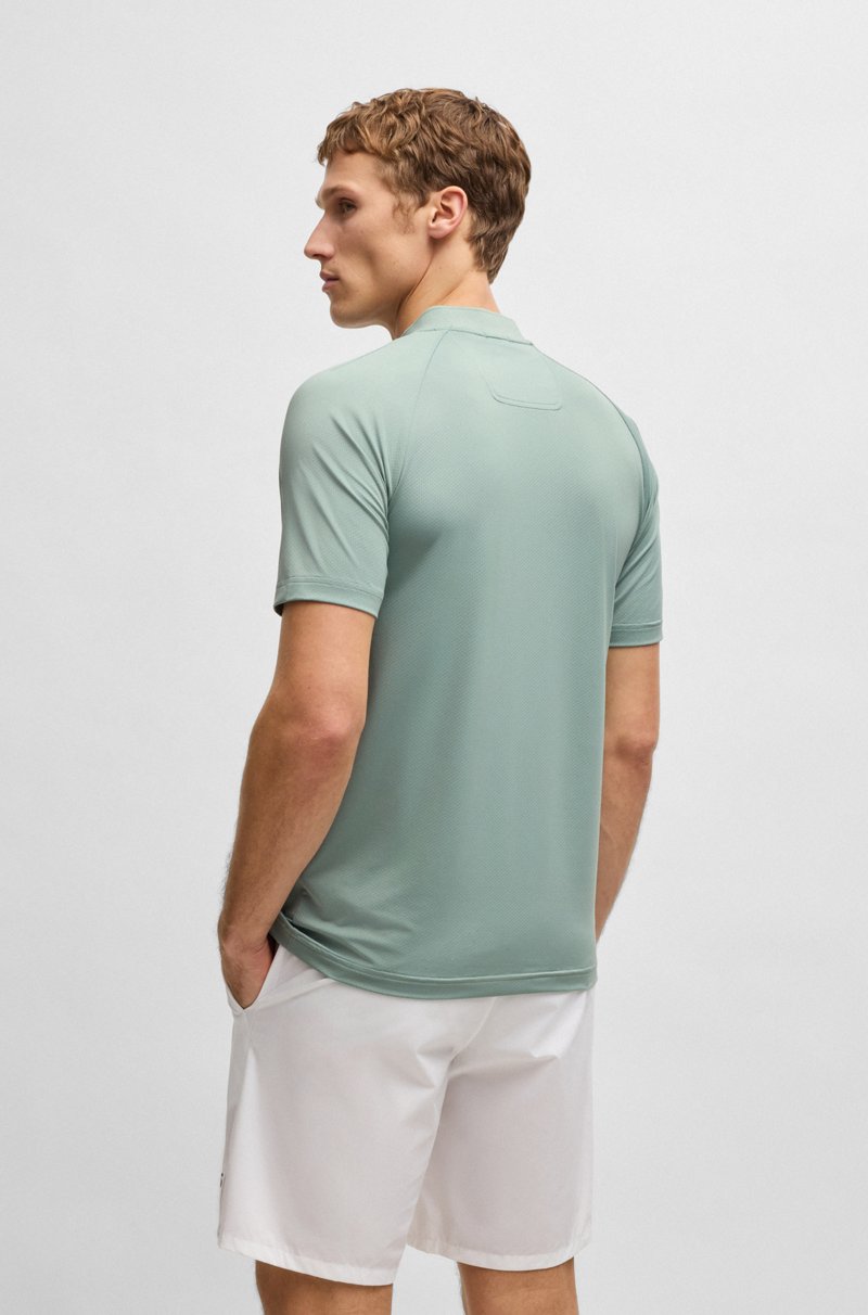 Hugo Boss Polo Slim Fit Deportivo De Malla Superelástica