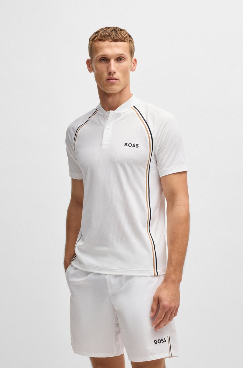 Hugo Boss Polo slim fit deportivo de malla superelástica