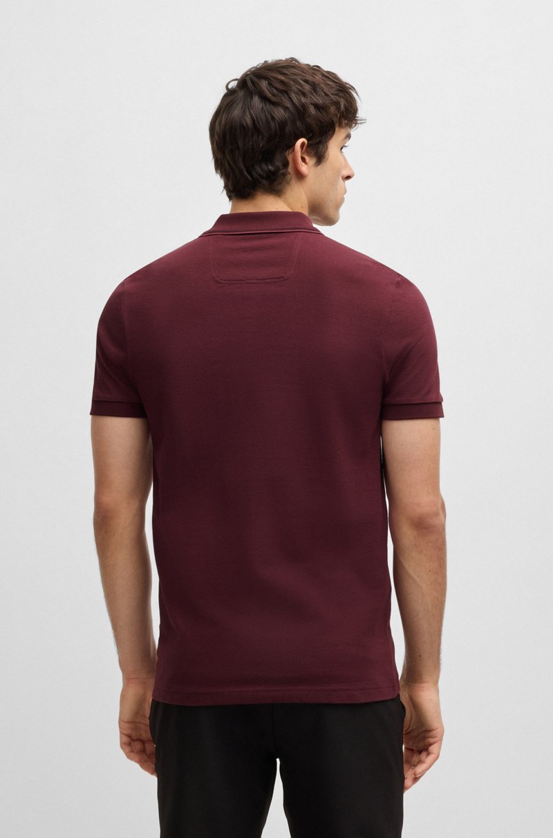 Hugo Boss Polo Slim Fit En Piqué De Algodón Con Logo Tonal