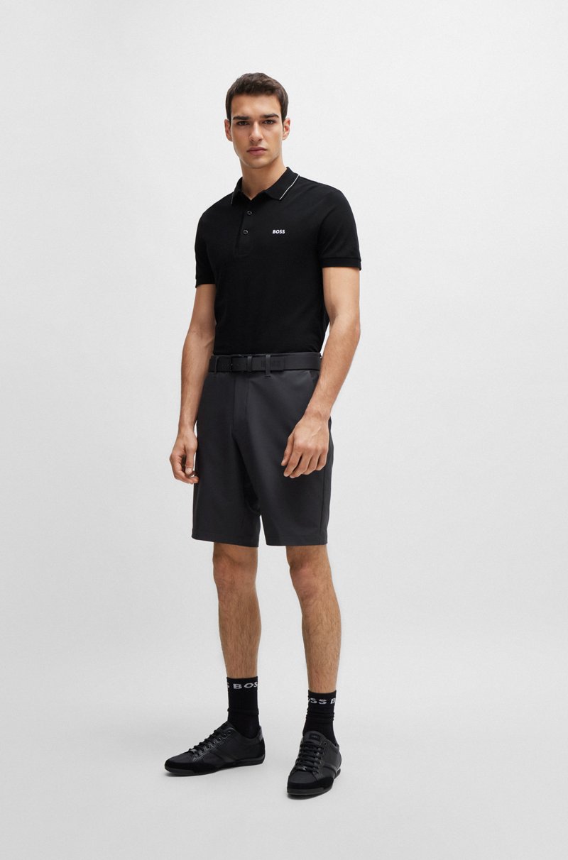 Hugo Boss Polo Slim Fit En Piqué De Algodón Con Logo Tonal