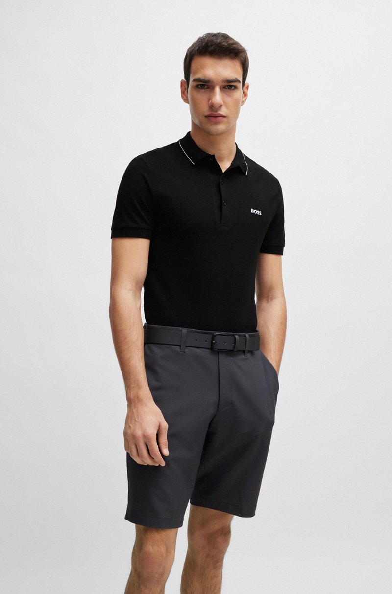 Hugo Boss Polo slim fit en piqué de algodón con logo tonal