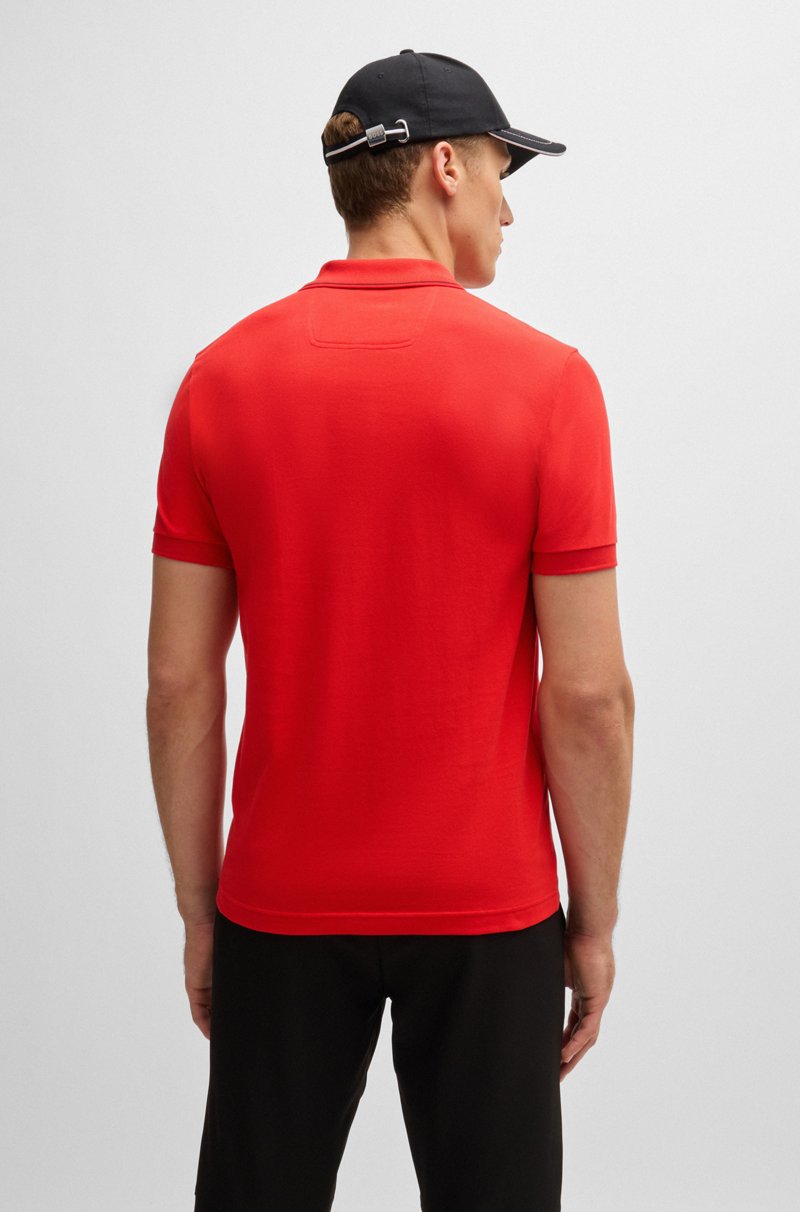 Hugo Boss Polo Slim Fit En Piqué De Algodón Con Logo Tonal