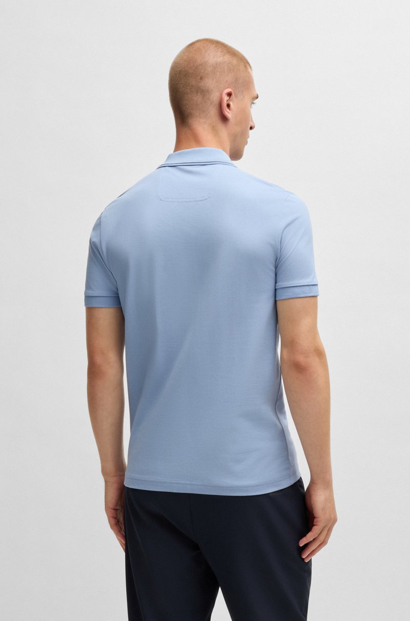 Hugo Boss Polo Slim Fit En Piqué De Algodón Con Logo Tonal