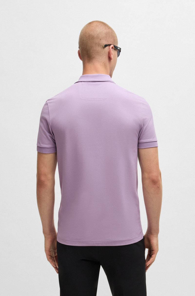 Hugo Boss Polo Slim Fit En Piqué De Algodón Con Logo Tonal