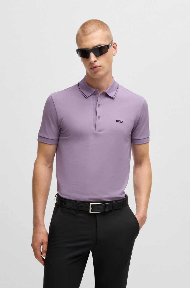 Hugo Boss Polo slim fit en piqué de algodón con logo tonal