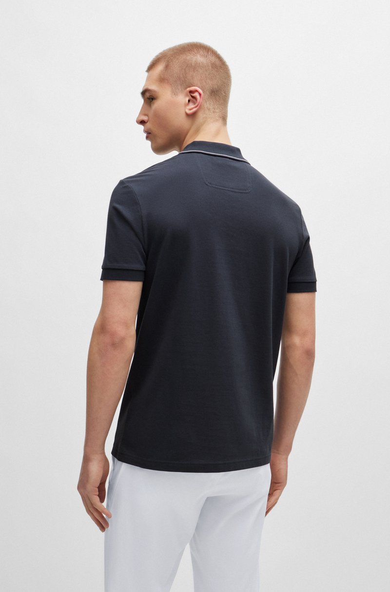 Hugo Boss Polo Slim Fit En Piqué De Algodón Con Logo Tonal