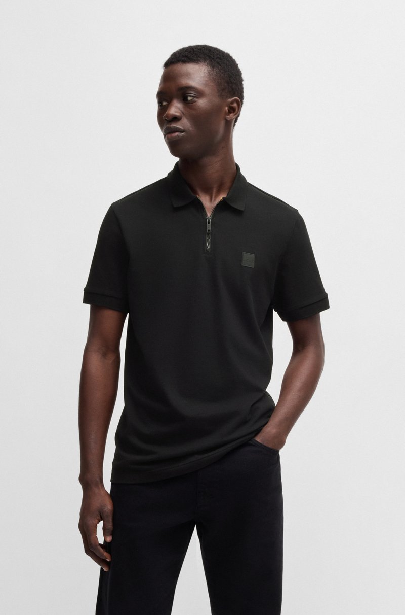 Hugo Boss Polo tejido slim fit de piqué de algodón elástico