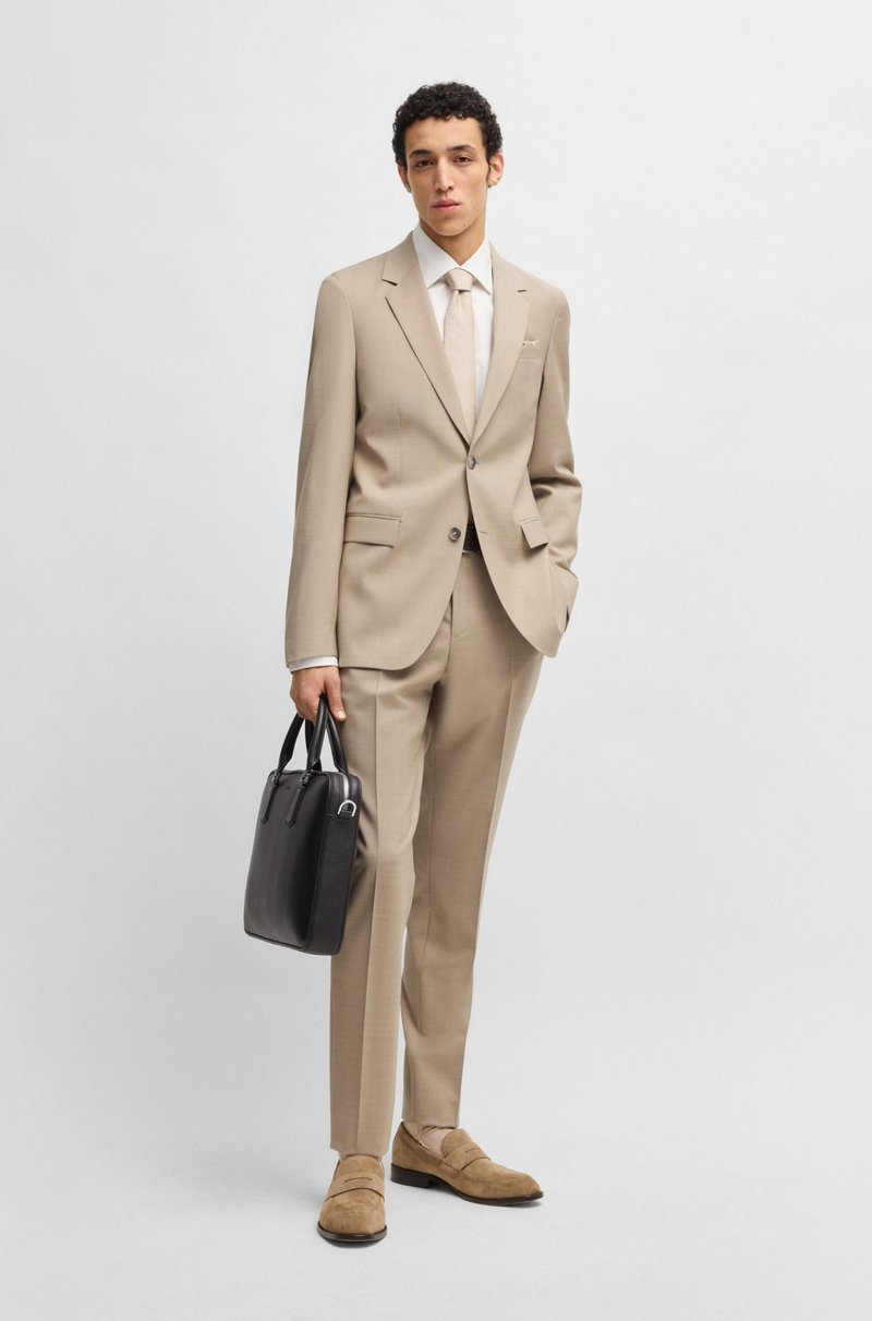 Hugo Boss Portadocumentos De Piel Italiana Con Detalles De La Marca