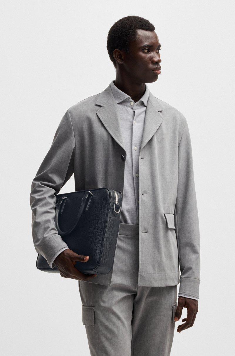 Hugo Boss Portadocumentos De Piel Italiana Con Detalles De La Marca