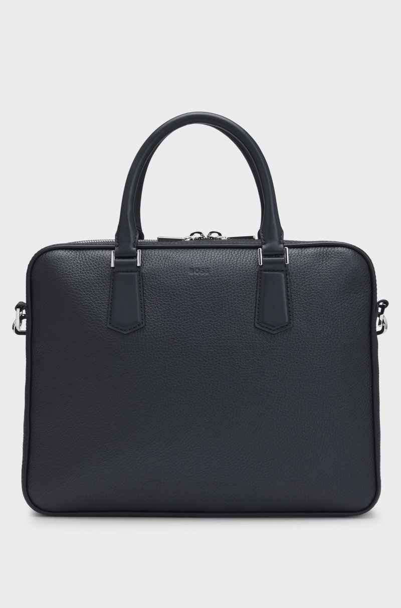 Hugo Boss Portadocumentos de piel italiana con detalles de la marca