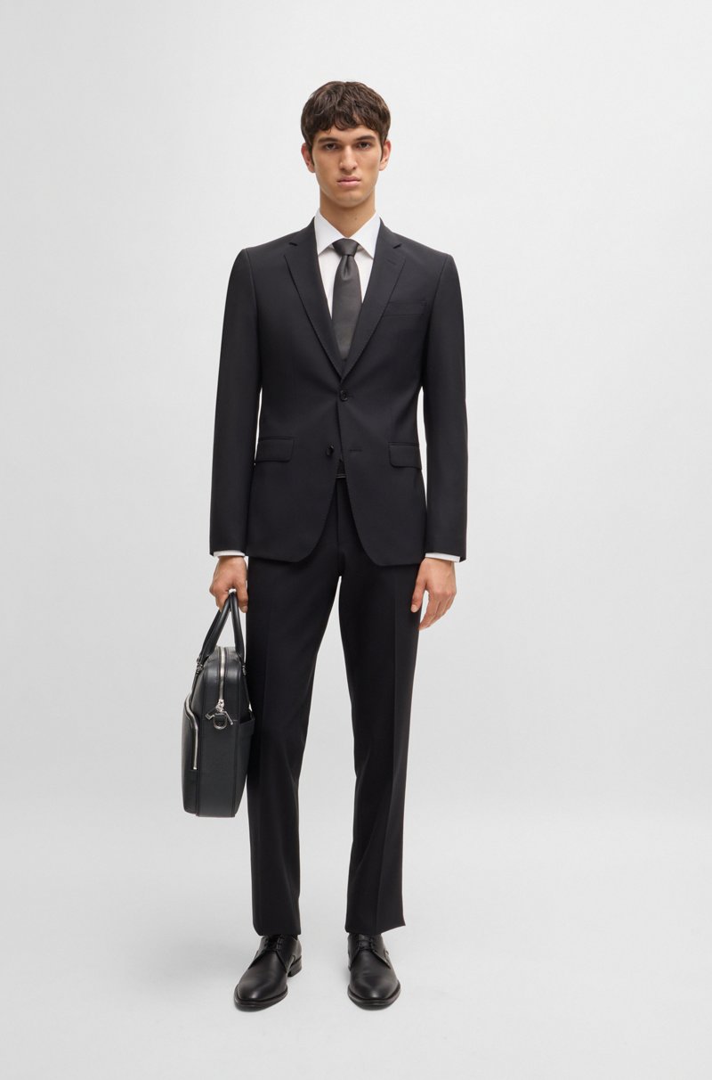 Hugo Boss Portadocumentos De Piel Italiana Con Logo Grabado