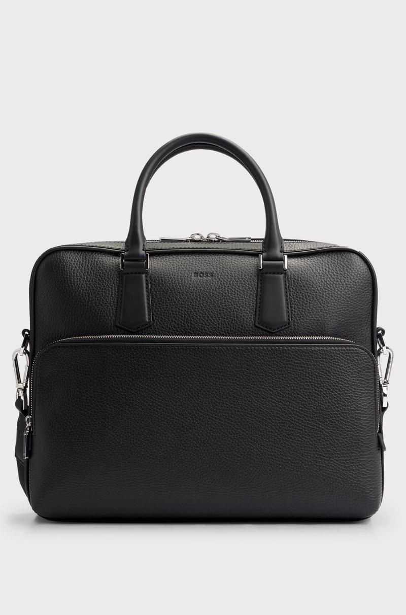 Hugo Boss Portadocumentos de piel italiana con logo grabado