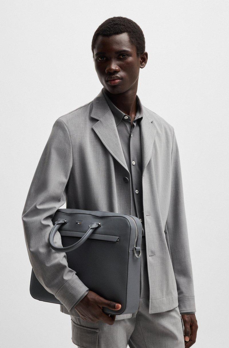 Hugo Boss Portadocumentos De Piel Sintética Granulada Con Ribetes De La Marca