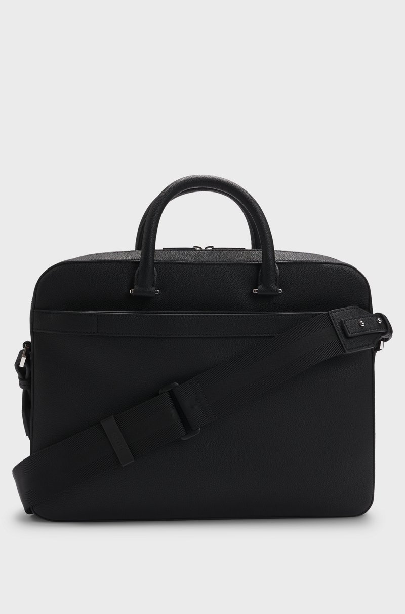 Hugo Boss Portadocumentos De Piel Sintética Granulada Con Ribetes De La Marca