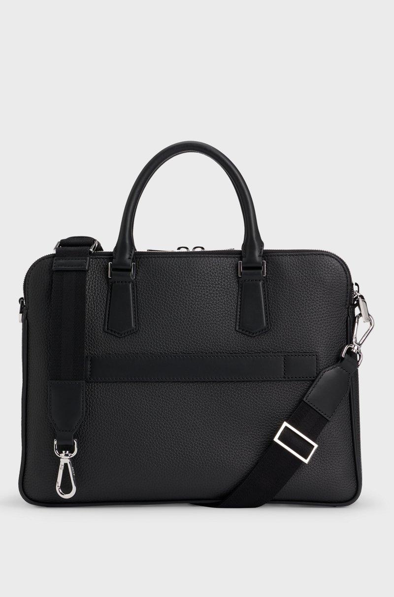 Hugo Boss Portadocumentos Delgado De Piel Italiana Con Logo Grabado