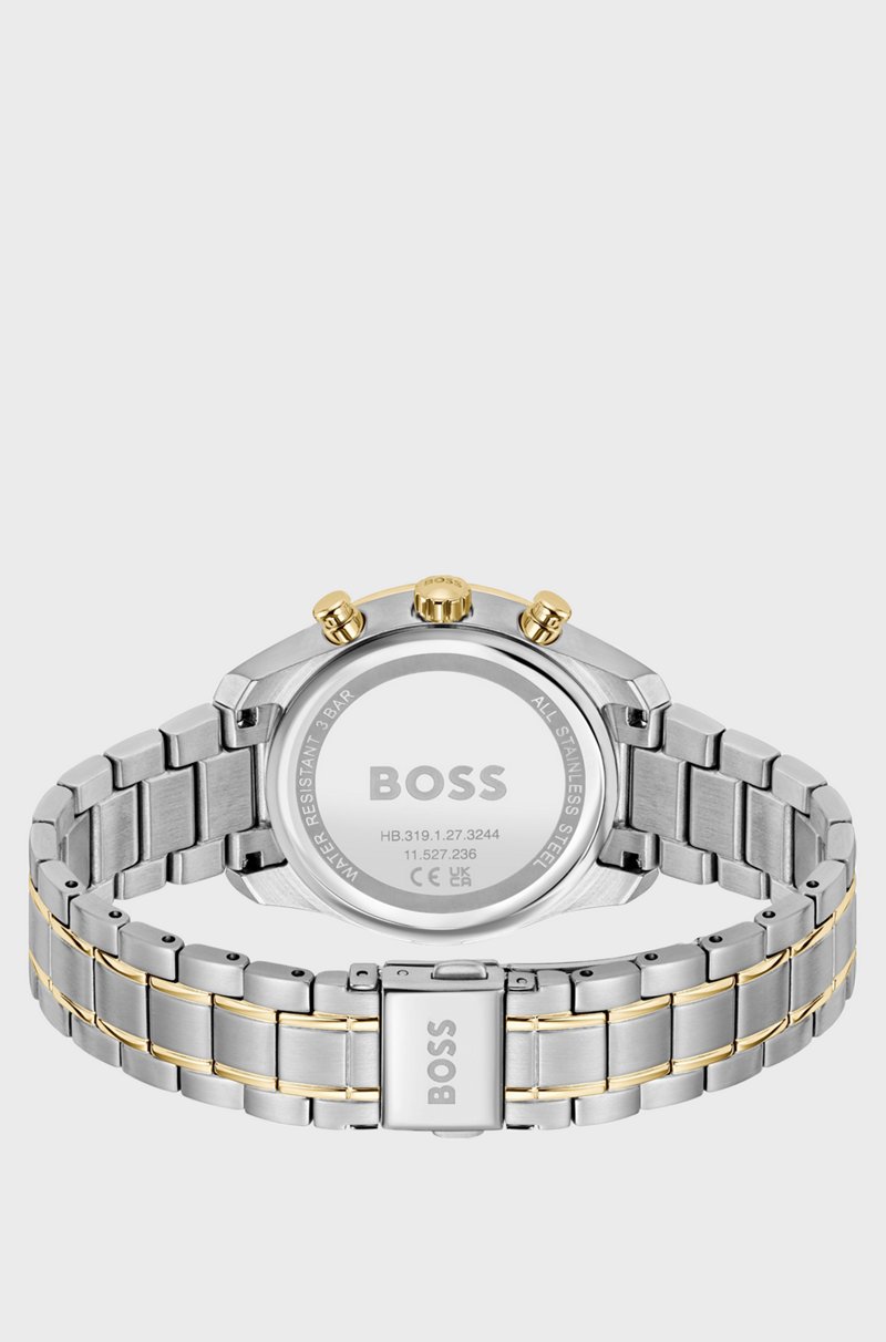 Hugo Boss Reloj A Dos Tonos Con Esfera Verde Y Pulsera De Cinco Eslabones