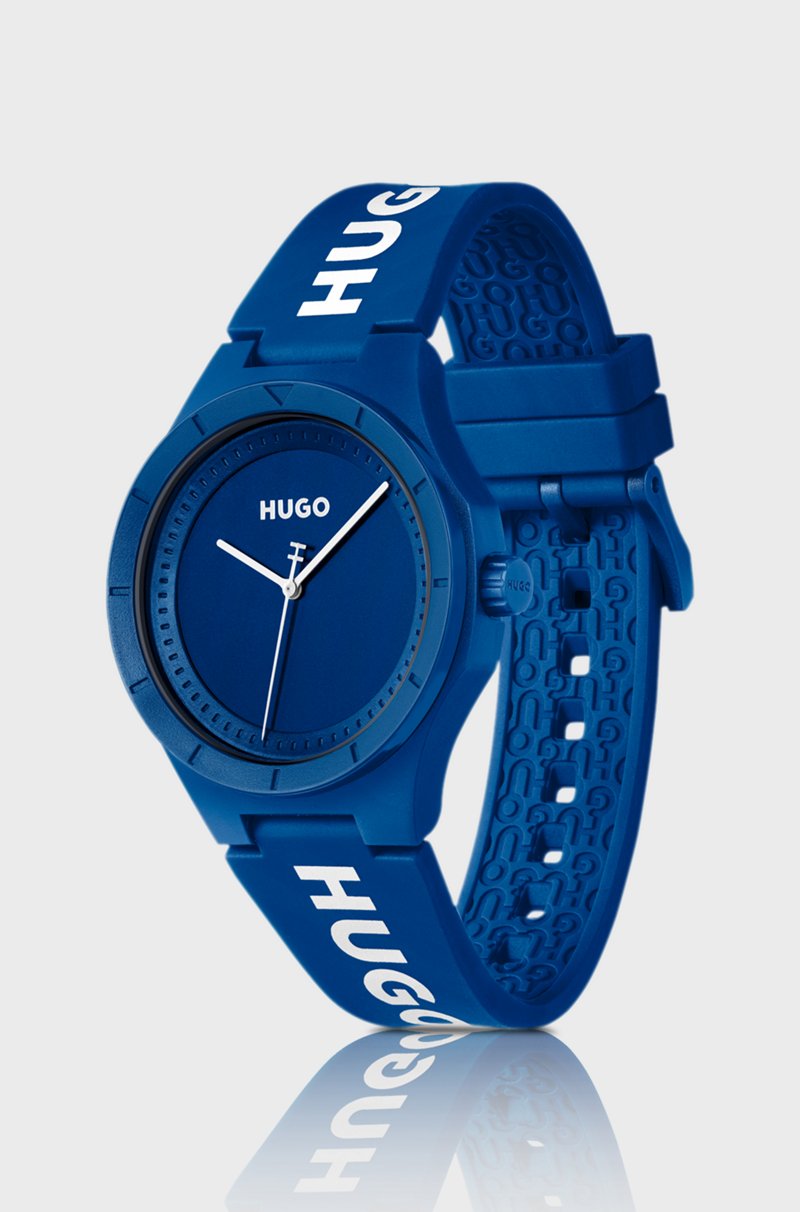 Hugo Boss Reloj Azul Con Correa De Silicona Con Logo