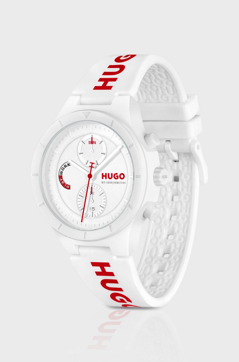 Hugo Boss Reloj Blanco Con Correa De Silicona Con Logo
