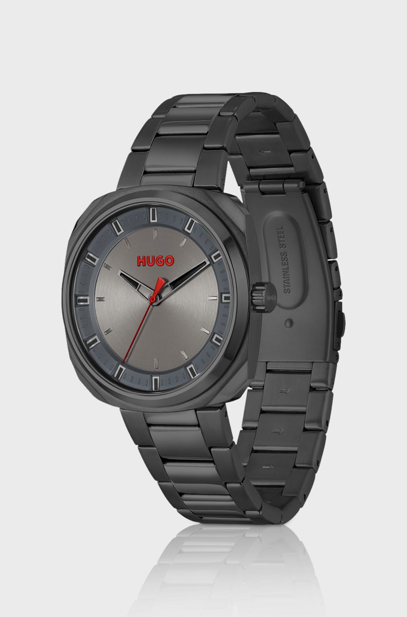 Hugo Boss Reloj Chapado En Negro Con Pulsera De Eslabones