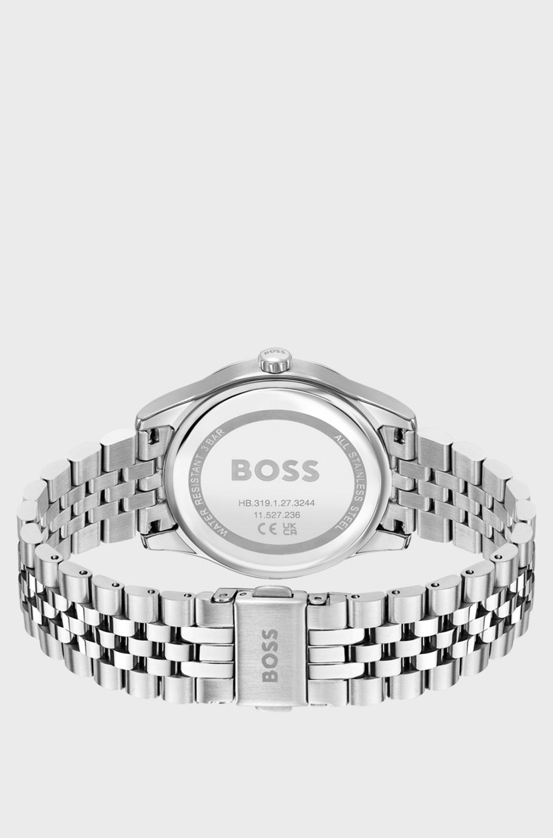 Hugo Boss Reloj Con Pulsera De Eslabones Abovedados E Incrustación De Nácar