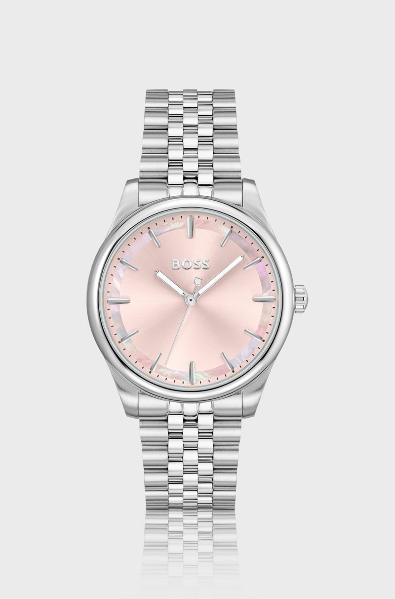 Hugo Boss Reloj Con Pulsera De Eslabones Abovedados E Incrustación De Nácar