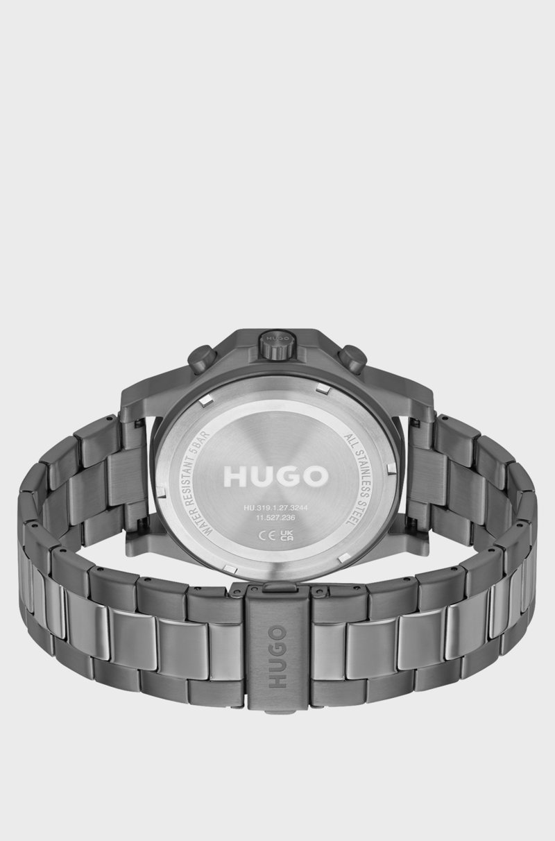 Hugo Boss Reloj Con Pulsera De Eslabones Esfera Azul Y Bisel De Denim