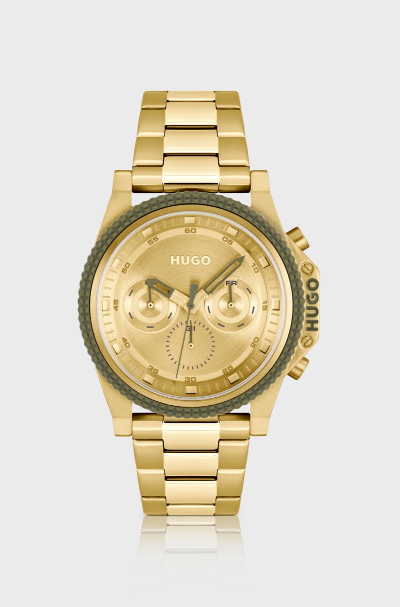 Hugo Boss Reloj con pulsera de eslabones y esfera dorada