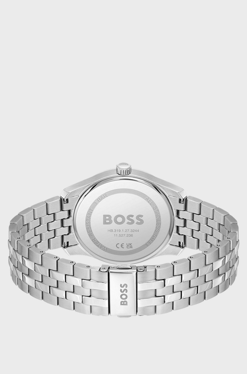Hugo Boss Reloj Con Pulsera De Eslabones Y Motivo Gris En La Esfera