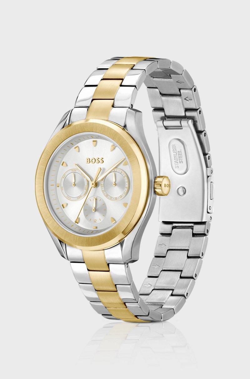 Hugo Boss Reloj De Acero Dorado Y Plateado Con Pulsera De Eslabones