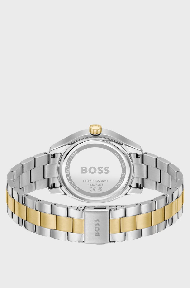 Hugo Boss Reloj De Acero Dorado Y Plateado Con Pulsera De Eslabones
