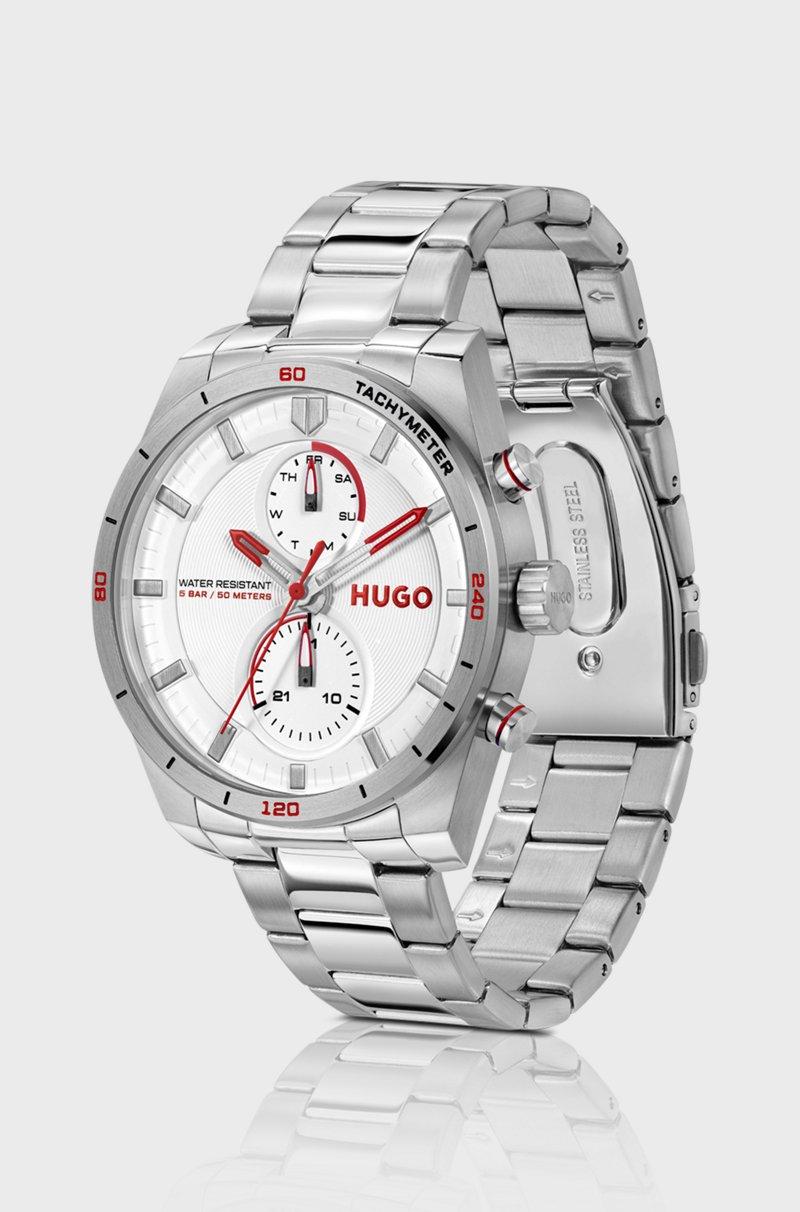 Hugo Boss Reloj De Acero Inoxidable Con Detalles Inspirados En Las Carreras
