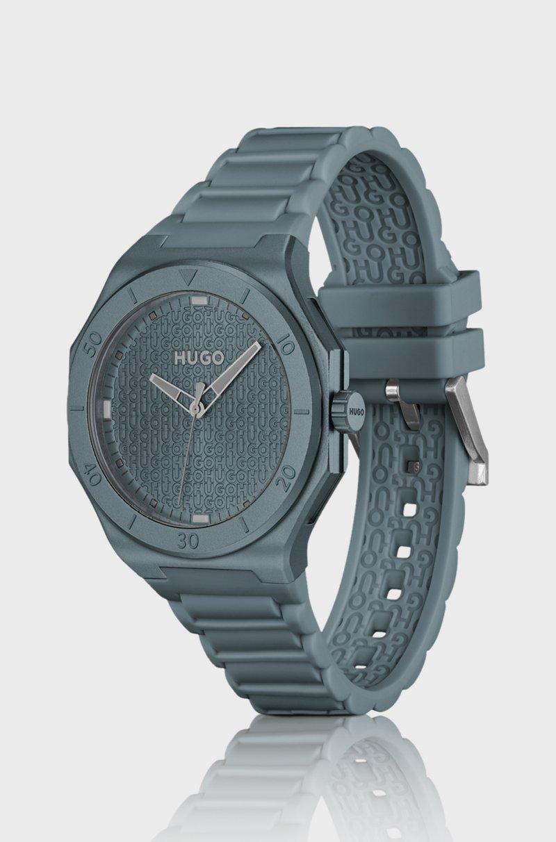 Hugo Boss Reloj De Aluminio Azul Con Esfera Con Logos En Relieve
