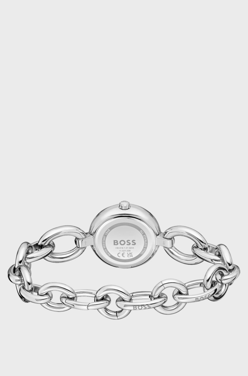 Hugo Boss Reloj De Tono Plateado Con Pulsera De Anillas