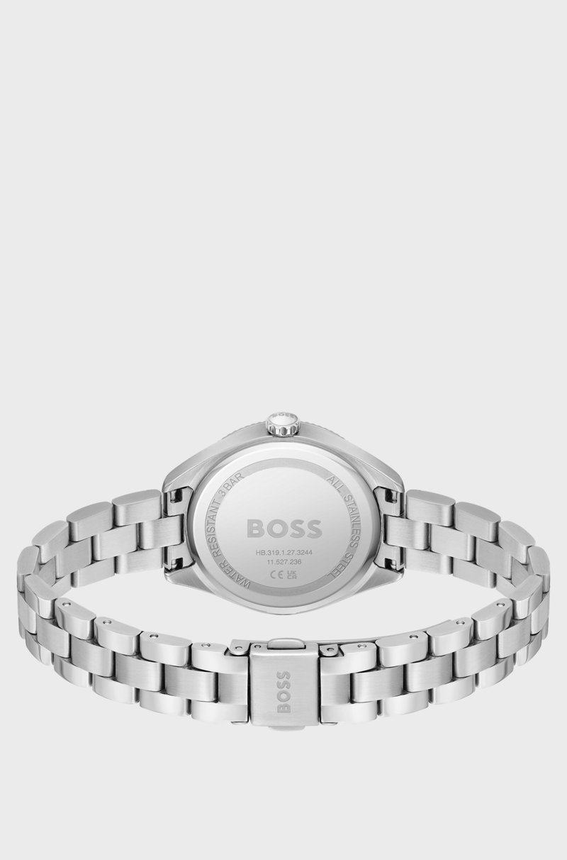 Hugo Boss Reloj De Tono Plateado Con Pulsera De Eslabones