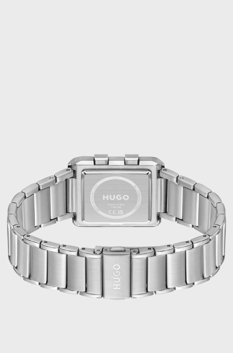 Hugo Boss Reloj Digital Con Pulsera De Eslabones Y Esfera Negra