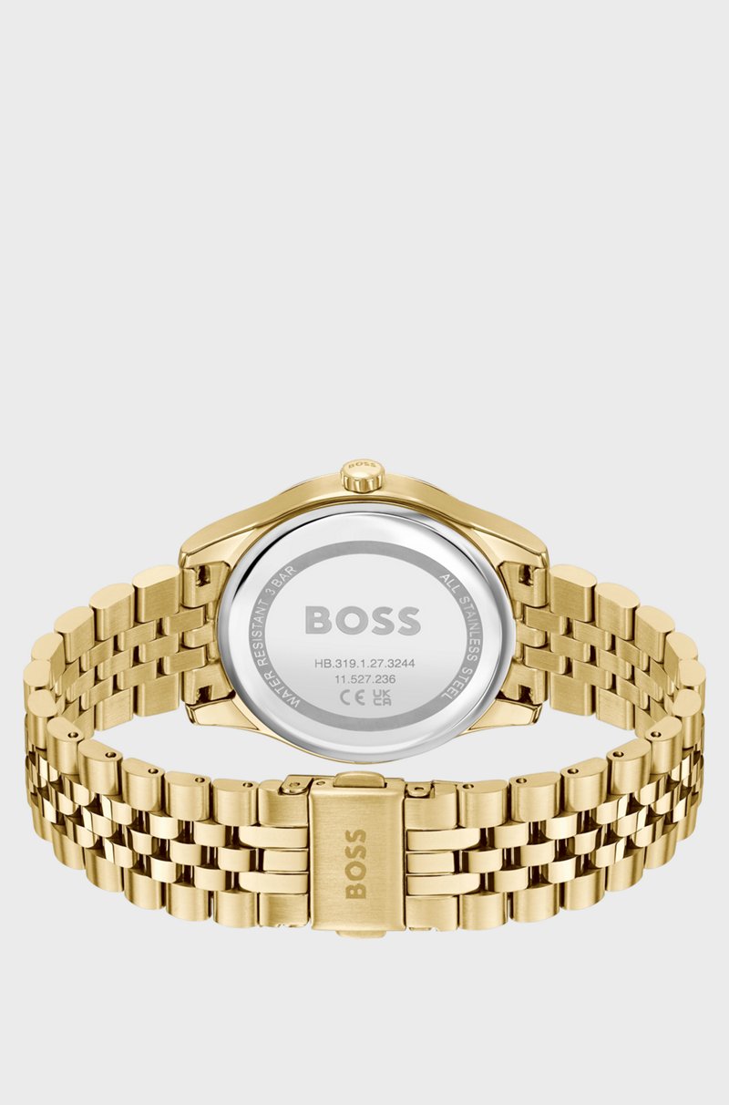 Hugo Boss Reloj Dorado Con Esfera Verde E Incrustación Nacarada